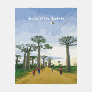 Allee der Baobabs, Madagaskar - Landschaft Fleecedecke