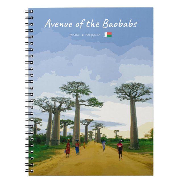 Allee der Baobabs, Madagaskar - Landschaft Notizblock (Vorderseite)