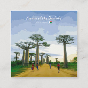 Allee der Baobabs, Madagaskar - Landschaft Quadratische Visitenkarte