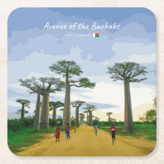 Allee der Baobabs, Madagaskar - Landschaft Rechteckiger Pappuntersetzer