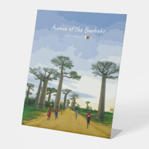 Allee der Baobabs, Madagaskar - Landschaft Sockelschild