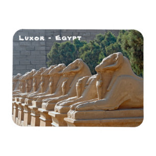 Allee der Sphingen im Karnak-Tempel - Ägypten Magnet