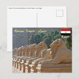 Allee der Sphingen im Karnak-Tempel - Ägypten Postkarte
