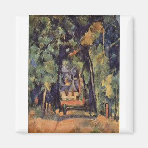 Allee du Bois Bourillon Chantilly - Paul Cezanne - Magnet