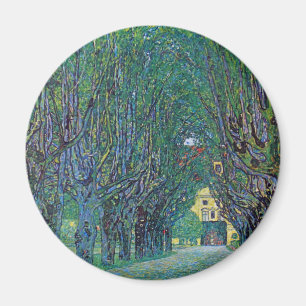 Allee im Schloss Kammerpark von Gustav Klimt Magnet
