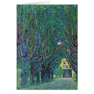 Allee im Schlosspark von Kammer von Gustav Klimt