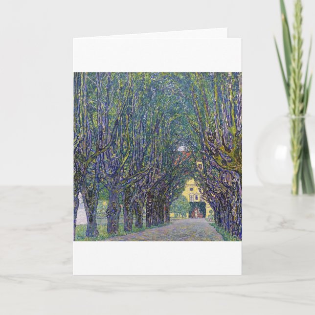 Allee in Schloss Kammer, Gustav Klimt Karte (Vorderseite)