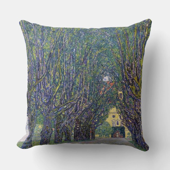 Allee in Schloss Kammer, Gustav Klimt Kissen (Vorderseite)