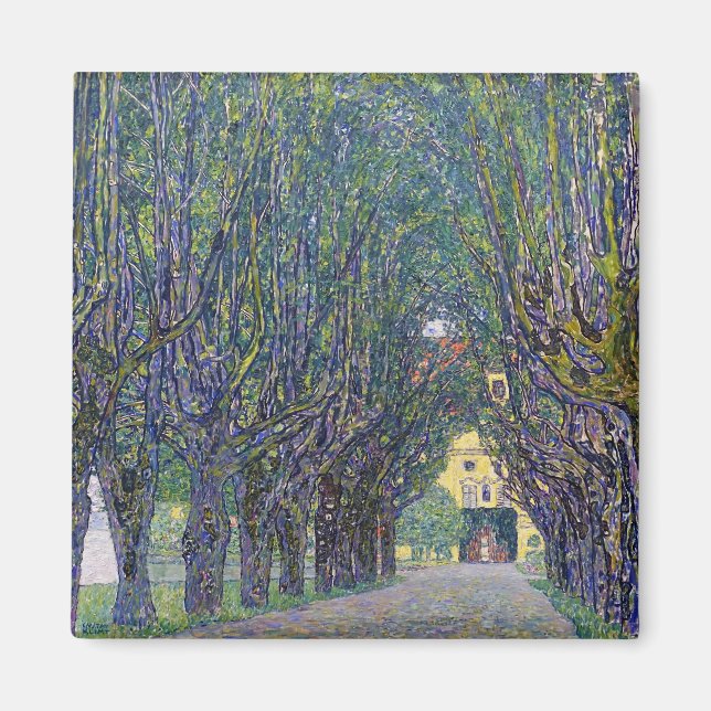 Allee in Schloss Kammer, Gustav Klimt Magnet (Vorne)