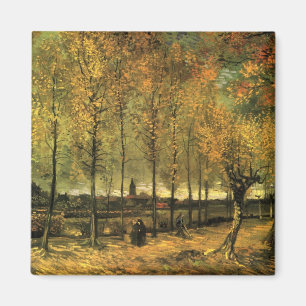 Allee mit Pappeln von Vincent van Gogh Magnet