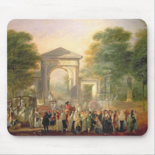 Allee vor den botanischen Gärten in Madrid, 178 Mousepad