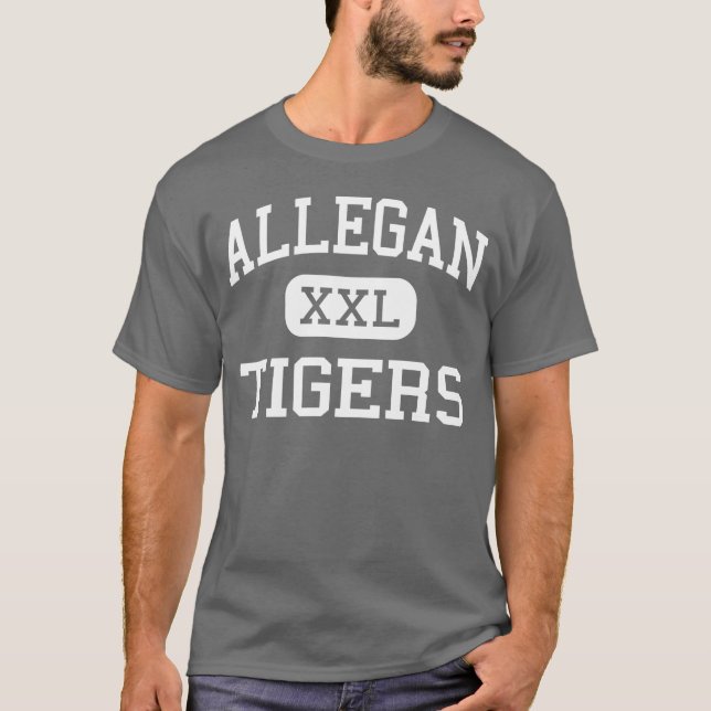 Allegan - Tiger - Highschool - Allegan Michigan T-Shirt (Vorderseite)