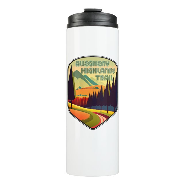 Allegheny Highlands Trail West Virginia Farben Thermosbecher (Vorderseite)
