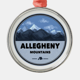 Allegheny Mountains Camping Ornament Aus Metall