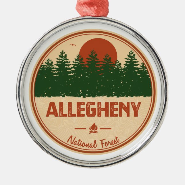 Allegheny National Forest Ornament Aus Metall (Vorne)