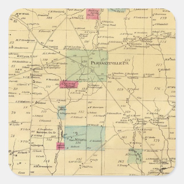 Allegheny Township Quadratischer Aufkleber (Vorderseite)