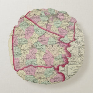 Allegheny, Washington, Greene Landkreise Rundes Kissen