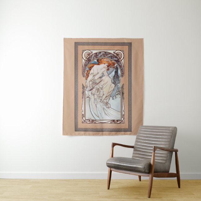 Allegorie de la Musique von Alphonse Mucha Wandteppich (Beispiel)