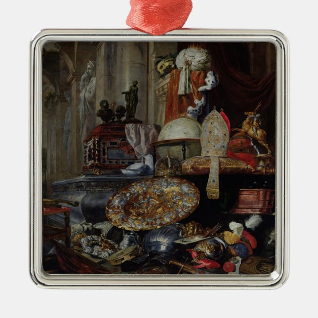 Allegorie der Eitelkeiten der Welt, 1663 Silbernes Ornament (Vorne)