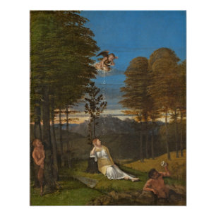 Allegorie der Keuschheit, C. 1505 (Öl auf Platte) Poster