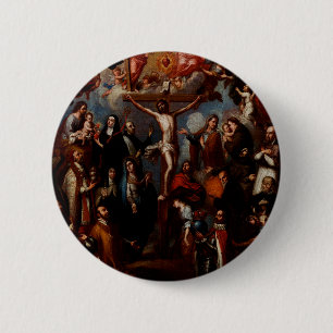 Allegorie der Kreuzigung mit Jesuiten-Heiligen  Button