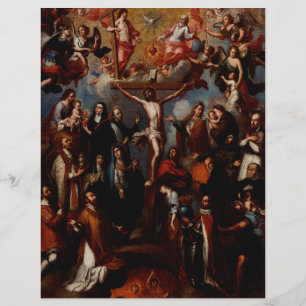 Allegorie der Kreuzigung mit Jesuiten-Heiligen Flyer