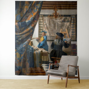 Allegorie der Malerei Johannes Vermeer Wandteppich