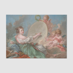 Allegorie der Malerei von Francis Boucher Seidenpapier