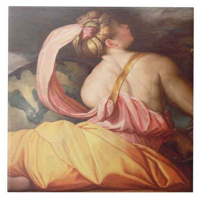 Allegorie von Geografie Fliese (Vorderseite)