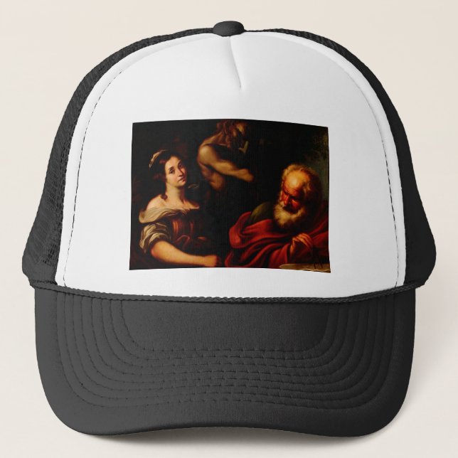 Allegorie von Mathematik durch Bernardo Strozzi Truckerkappe (Vorderseite)