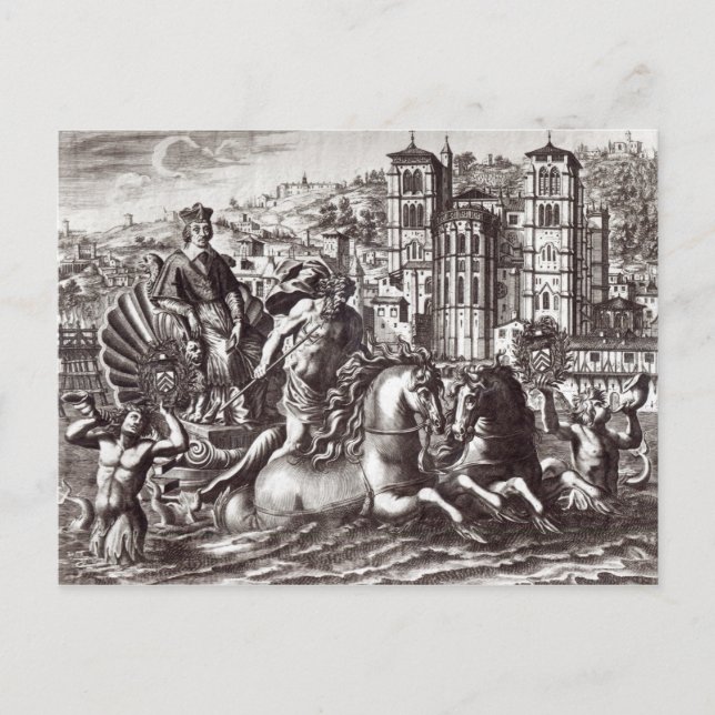 Allegory feiert postkarte (Vorderseite)