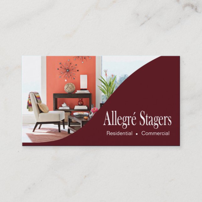 Allegré Stagers-Zuhause, das Innenarchitektur Visitenkarte (Vorderseite)