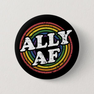 Allein AF-Regenbogenflagge für LGBT-Primemonatsunt Button