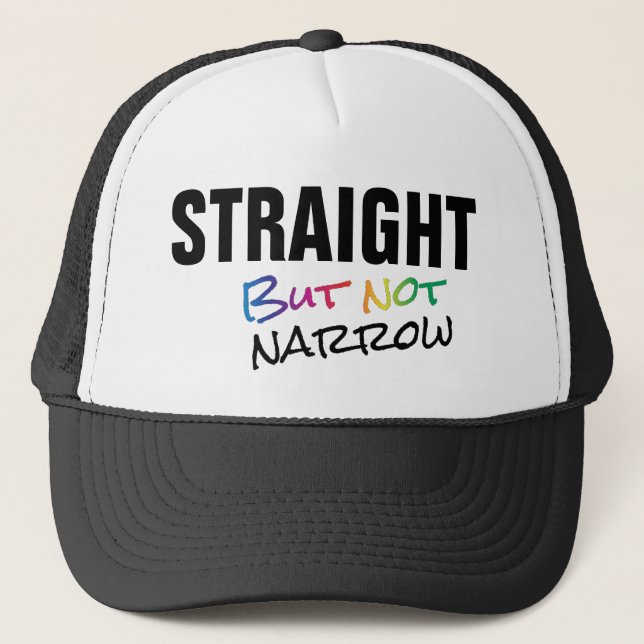 Allein die LGBTQ+ sind gerade, aber nicht schmal Truckerkappe (Vorderseite)