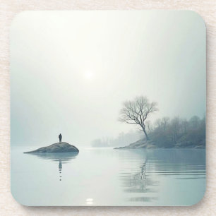 Allein im Nebeldesign Getränkeuntersetzer