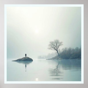 Allein im Nebeldesign Poster