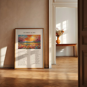 Allein in Christus Vintage Minimal Hymne Kunst Poster