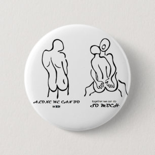 Allein knöpfen Sie zusammen Button