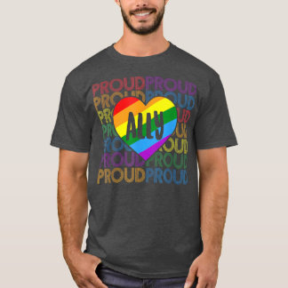 Allein LGBT Herzmonat 2022 mit Niedlichem Herzen R T-Shirt