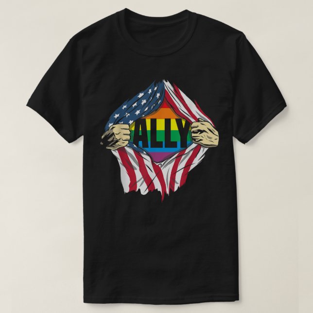 Allein LGBTQ-Movement Gay Transgender Priade T-Shirt (Design vorne)