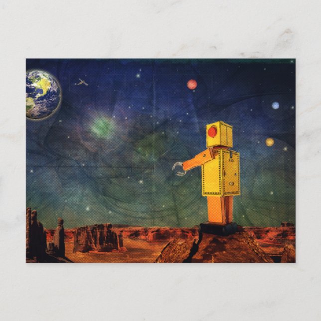 Allein Postkarte (Vorderseite)