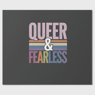 Allein queer und furchtloser LGBT-Preis Geschenkpapier