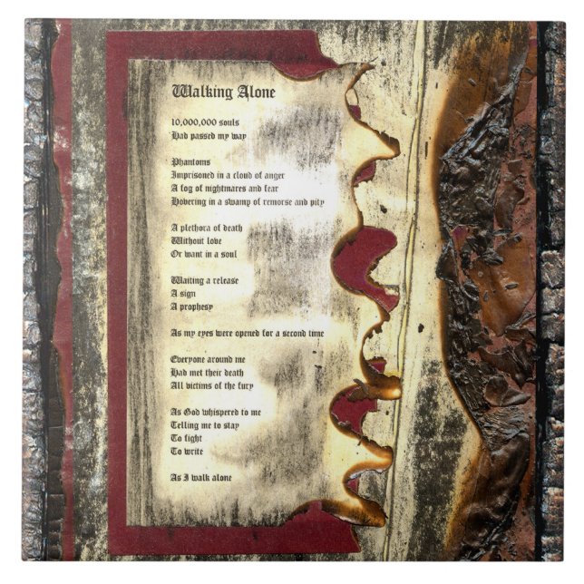 Allein zu Fuß Fliese (Vorderseite)