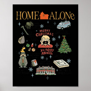 Allein zu Haus Frohe Weihnachten Survival Icon Wir Poster