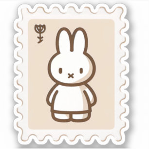 Alleine kleine Latte-Briefmarke Aufkleber