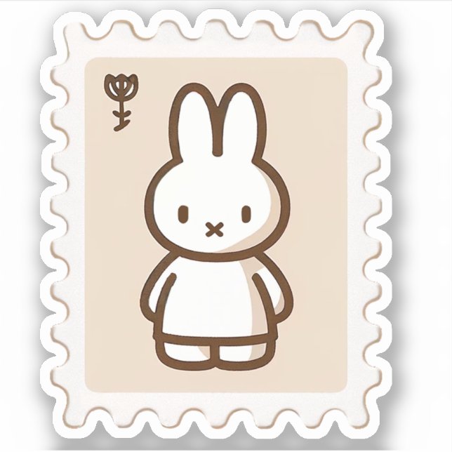 Alleine kleine Latte-Briefmarke Aufkleber (Vorderseite)