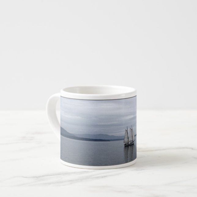 Alleines Segel Espressotasse (Vorderseite Links)