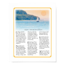 Alleinsegeln mit Gedicht Größe 8x10