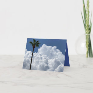 Alleinstehende Palme in den Wolken Karte