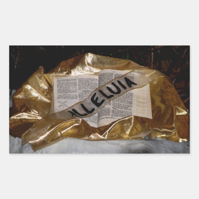 Alleluia (Bibel & Sash) Rechteckiger Aufkleber (Vorderseite)